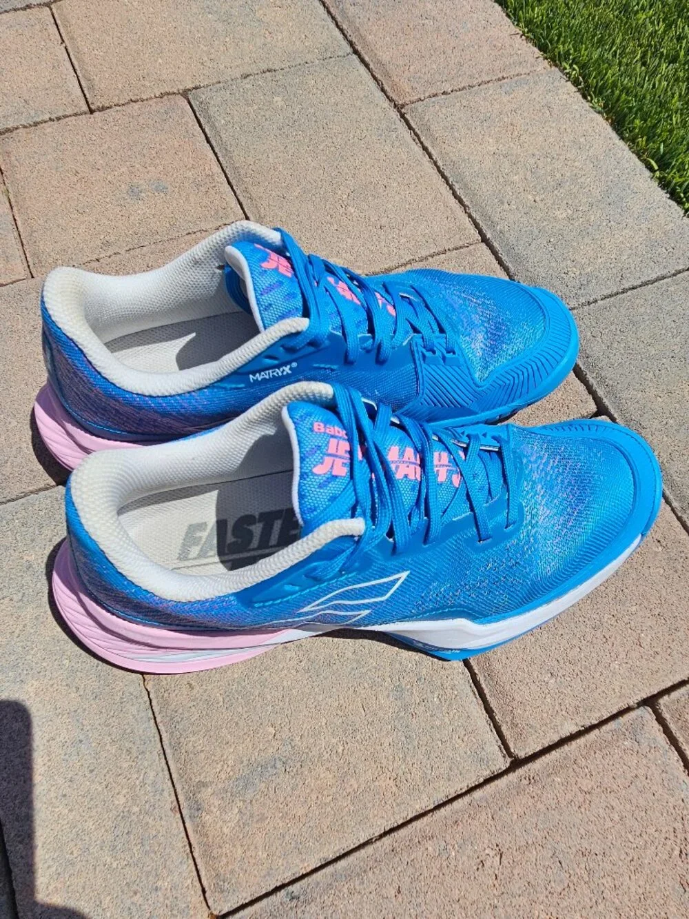 Babolat Jet Mach 3 All Court Women's Tennis/Pickleball Shoes Size 8 - Blue/Pink - Picture 6 of 10